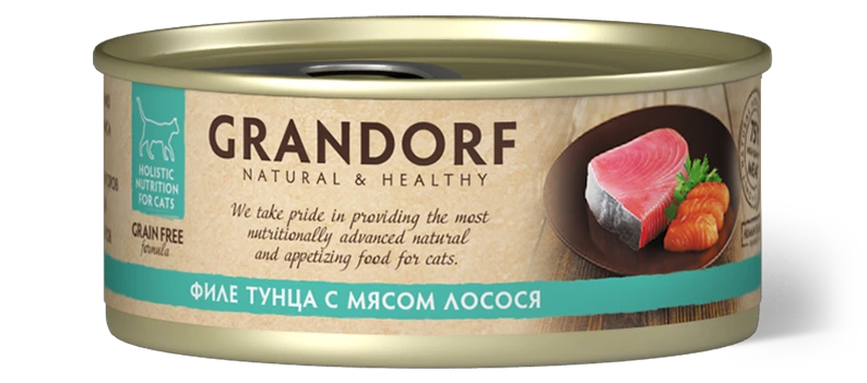 GD Консервы для кошек Филе тунца с мясом лосося 70 гр.