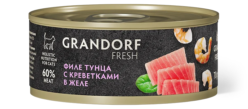 GDF консервы д/к Филе тунца с креветками в желе 70 г