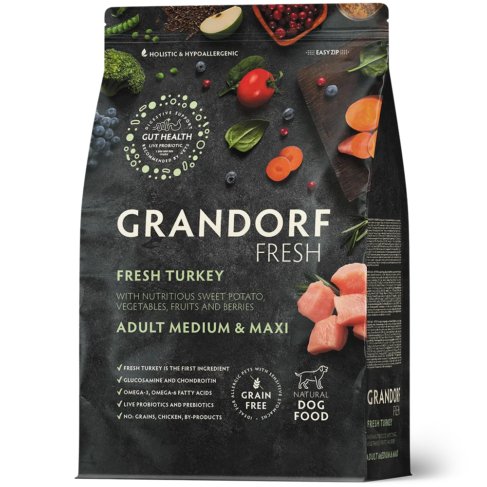 GDF Dog Adult MED&MAXI Turkey&Sweet Potato 1 кг