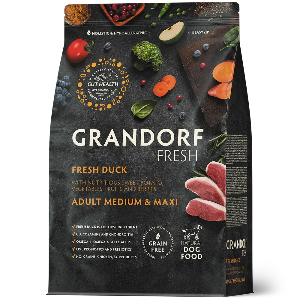 GDF Dog Adult MED&MAXI Duck&Sweet Potato 1 кг