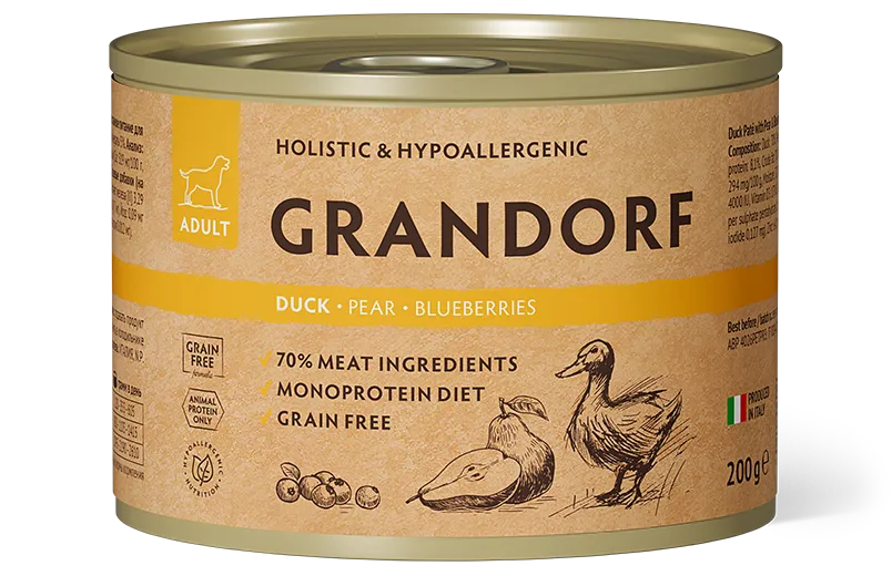 GD консервы д/с Паштет из утки с грушей и черникой 200 г